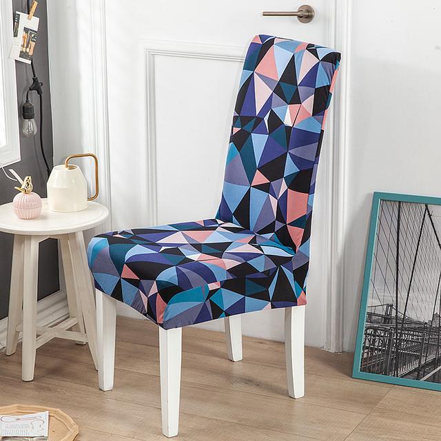 1 2 4 6pcs Print Chair Protector Spandex Chair Covers For Wedding Dining Room Office Use Banquet Housse De Chaise Seat Cover