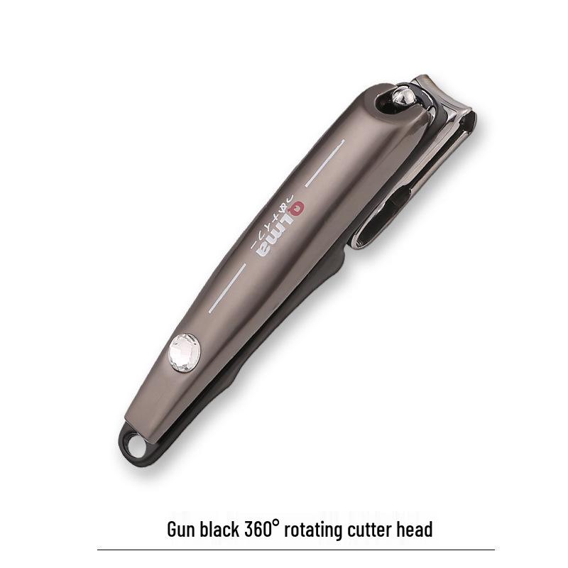 2026 Large 360° Rotating Rhinestone Nail Clippers – High-End Portable Manicure Tool
