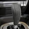 Auto Wildleder Leder Textur Getriebe Shift Panel Rahmen Schaltknauf Abdeckung Kopf Trim für Porsche Cayenne 2004-2009
