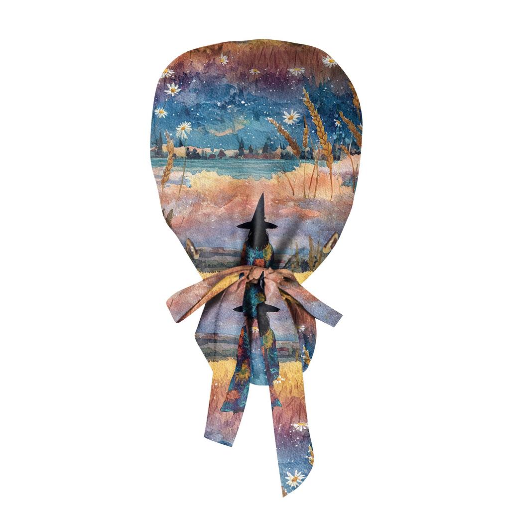 Women's Halloween Print Ponytail with - Design for Work and Casual Wear
