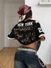New Women No.23 letter print Fashion Summer Oversize  Breathable Mesh Graphics Comfy Sport Leopard Print