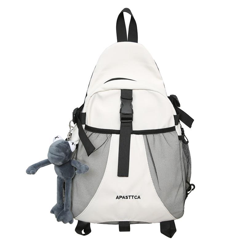 

Мужская большая вместительная нагрудная сумка женская сумка через плечо белый