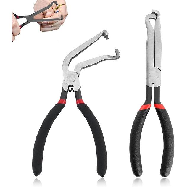 Premium Electrical Disconnect Pliers Set, 8" 60-Degree Electrical Disconnect Pliers For Automotive Connectors & Sensors, Electrical Connector Plier,