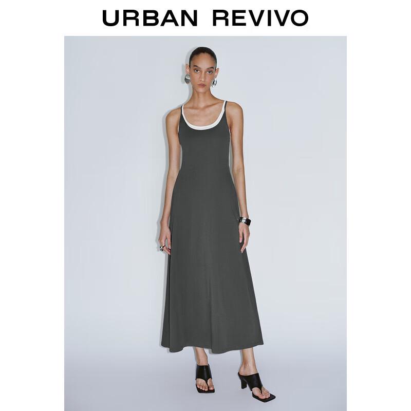 

UR Women s Faux Two-Piece Color-Blocked Sleeveless Dress L