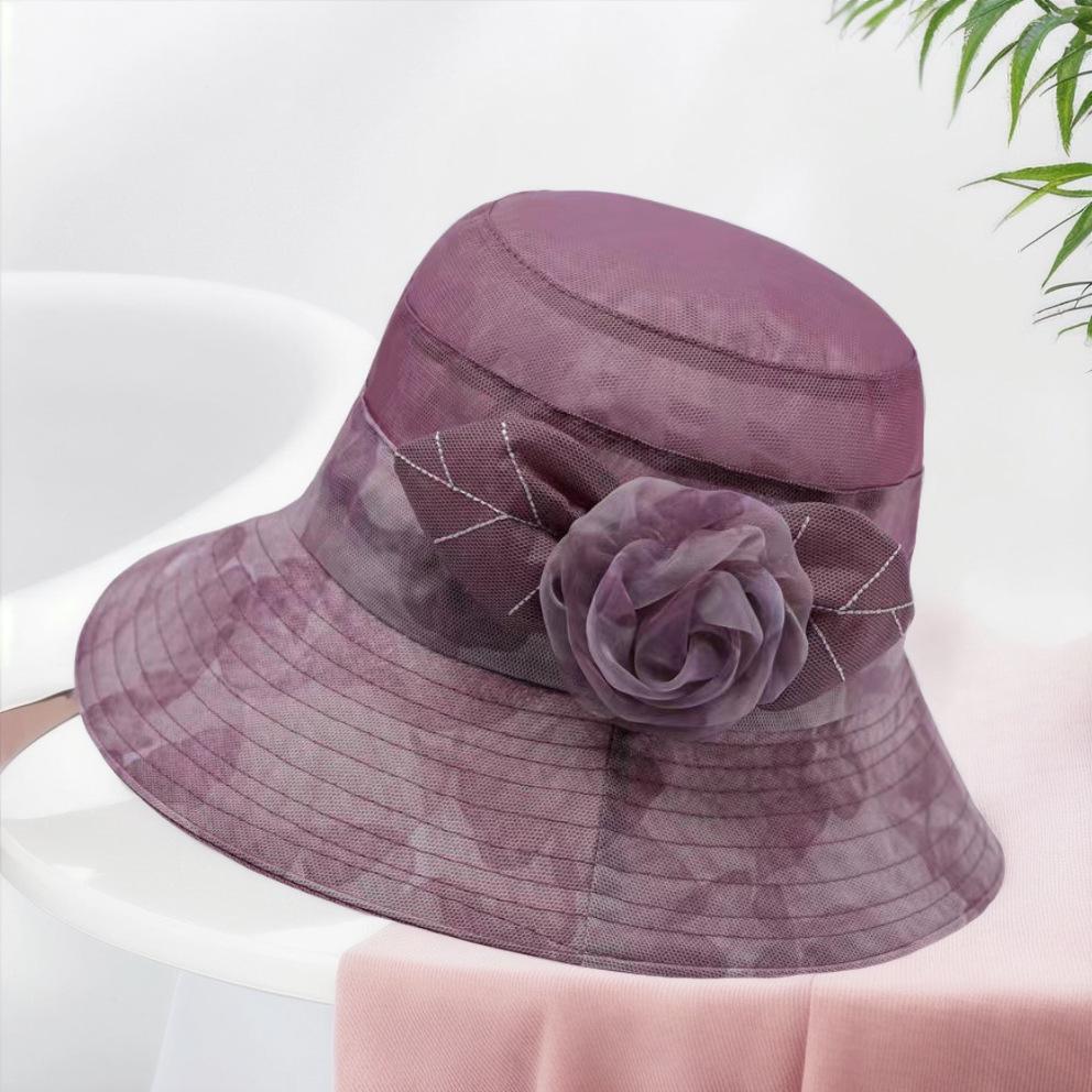

Summer Sun Hat for Middle-Aged & Elderly Women: Sunscreen Fisherman Bucket Hat M (56-58 cm) темно-синього кольору