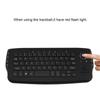 Russland/Spanien 2,4 G kabellose Trackball-Tastatur mit Trackball und Scrollrad, Mini-USB-Tastatur für Laptop, TV-Box, Computer