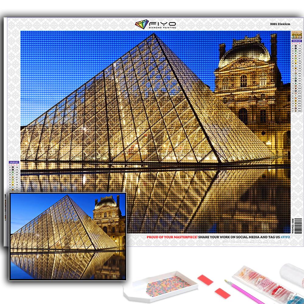 Cross Stitch Kit DIY Diamond Embroidery Louvre Museum Diamond Painting Home Decor