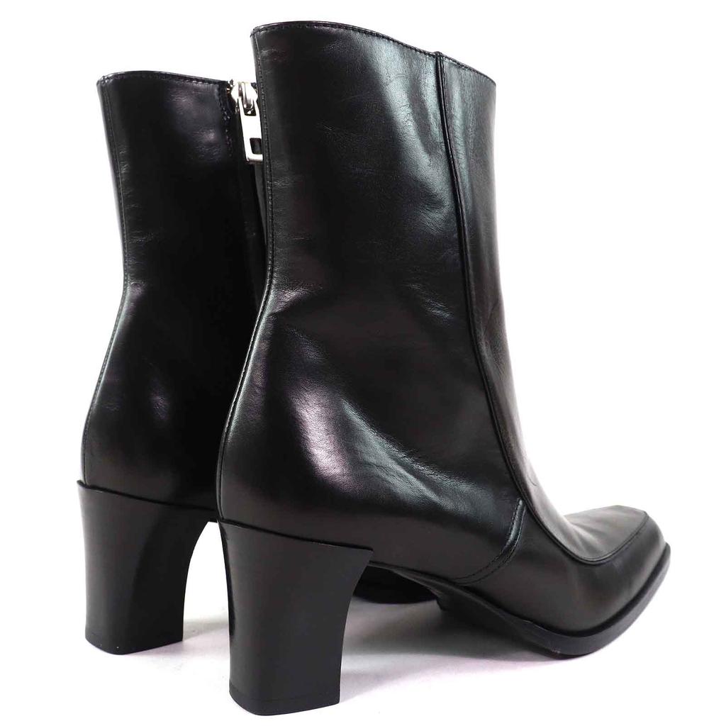 Excellent BALLY Ankle Boots TIURA-FE Side Zip Short Boots Black Leather Women Used