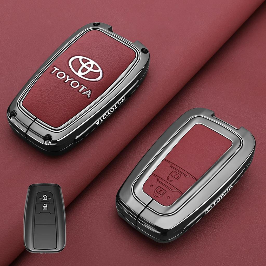 Car Key Case Cover Shell for Toyota Corolla SE 2023 Camry 50 55 TLC200 Yaris Land Cruiser Prado150 RAV4 Compatible with Multiple
