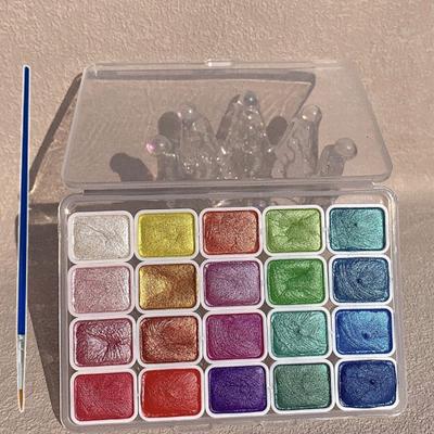 Conjunto de tinta aquarela 20/24 cores, mistura perfeita, alta transparência, distribuição fina de pigmentos