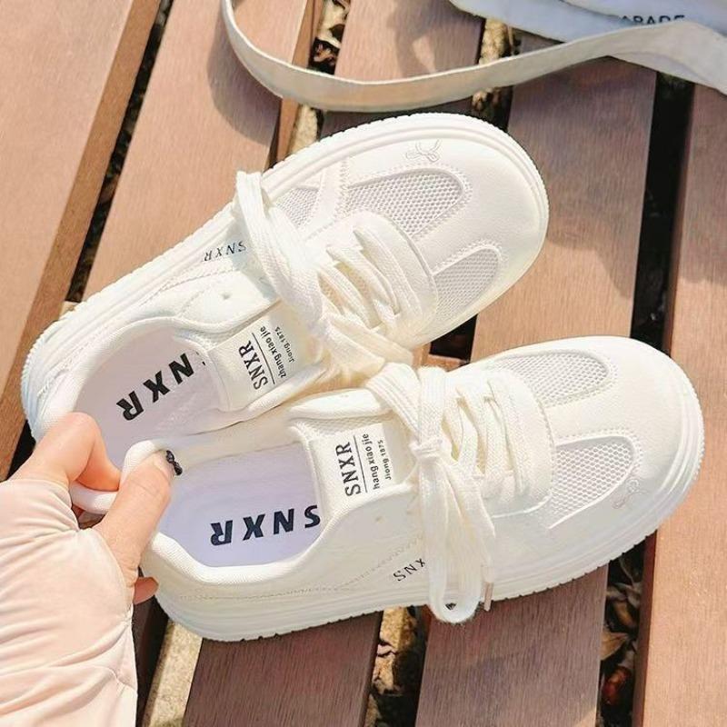 Ballet Style Puff Little White Shoes Women's Summer New Mesh Thin Lightweight with Skirt Bread Shoes