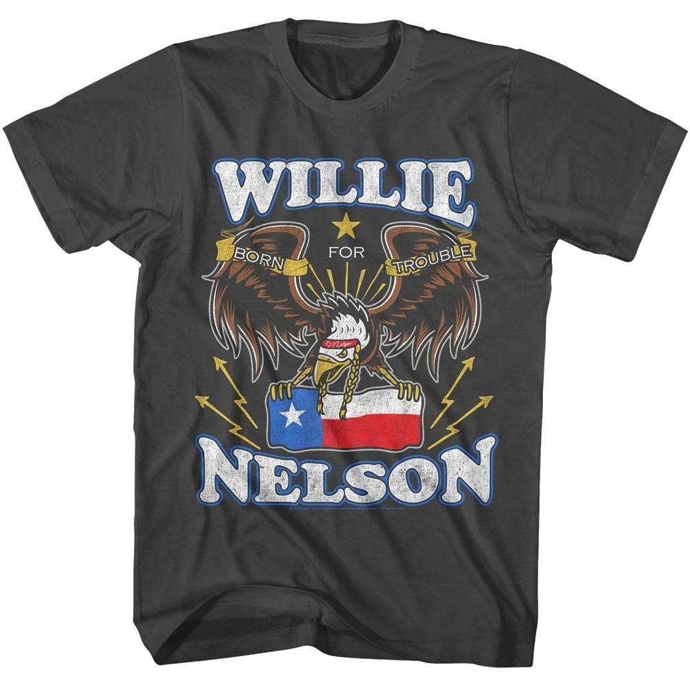 Willie Nelson Born For Trouble Men s T Shirt 4XL