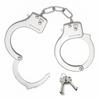 Yesallwas Handcuffs Realistic Cosplay Costume Accessories Metal Free Size (Silver)