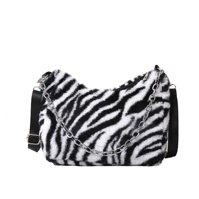 High Value Foreign Style Plush Small Tote Bag Cute Fluffy Underarm Bag Shoulder Messenger Bag