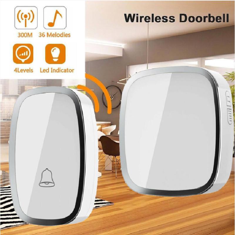 Wireless White A101 Remote Control Electronic Doorbell Ideal For Home Villa And Seniors