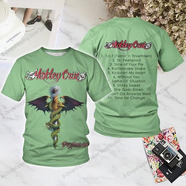 

Рок-группа Motley Crue 3D-печать Футболка Мужчины Женщины Мода Хип-Хоп Повседневные Топы с Коротким Рукавом Футболки Мужская Одежда Детская Футболка S