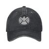 Unisex Baseballkappen Shield Agent Training Gewaschener Denim Sommer Sport Baseballkappen Hip Hop Kappe Casquette