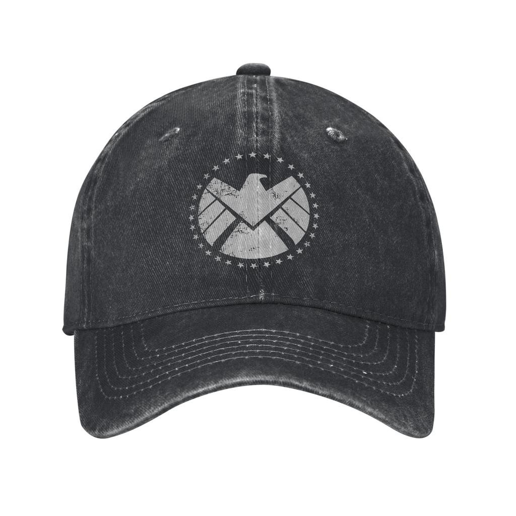 Unisex Baseballkappen Shield Agent Training Gewaschener Denim Sommer Sport Baseballkappen Hip Hop Kappe Casquette