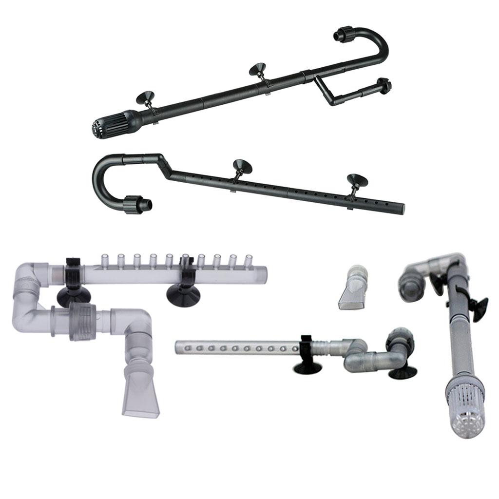Aquarium Filter Inlet Outflow Tube Plastic Pipe Water Flow Regulator for Fish Tank Filtration Setup