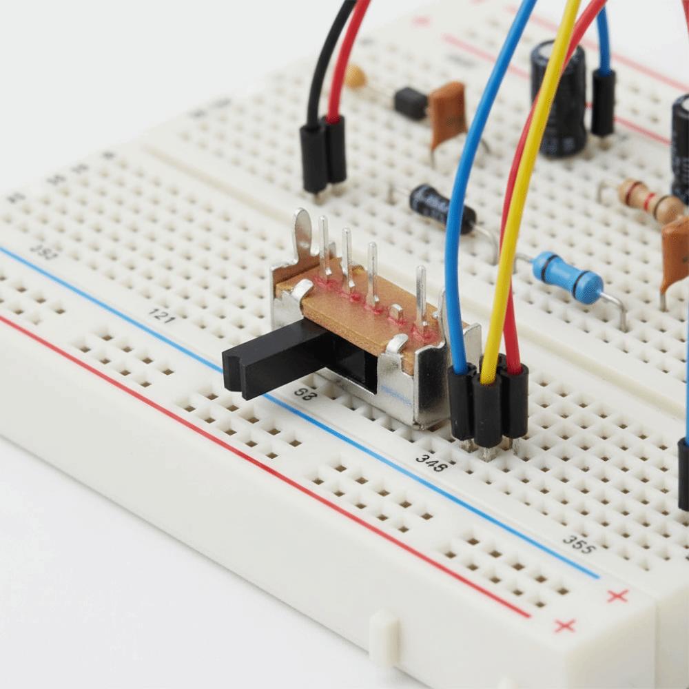 10pcs 0.5A PCB Slide Switches 4 Pin Right Angle Slide Switches Mini Slide Switches  PCB Mounting