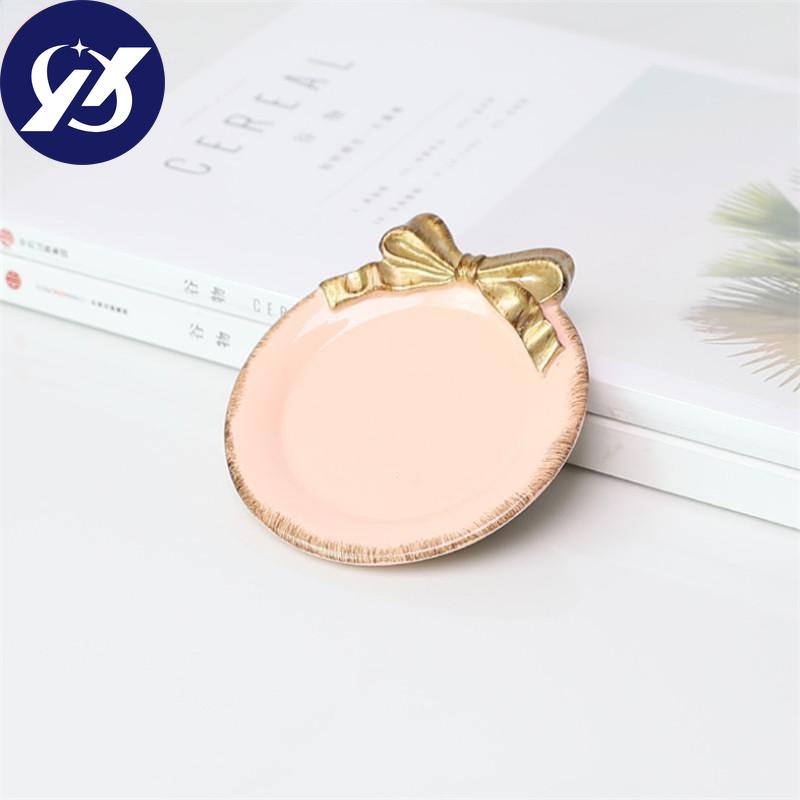 Resin Mini Cake Tray Bowknot Cake Holder Dessert Dish Plate Wedding Party Birthday Dessert Table Decoration