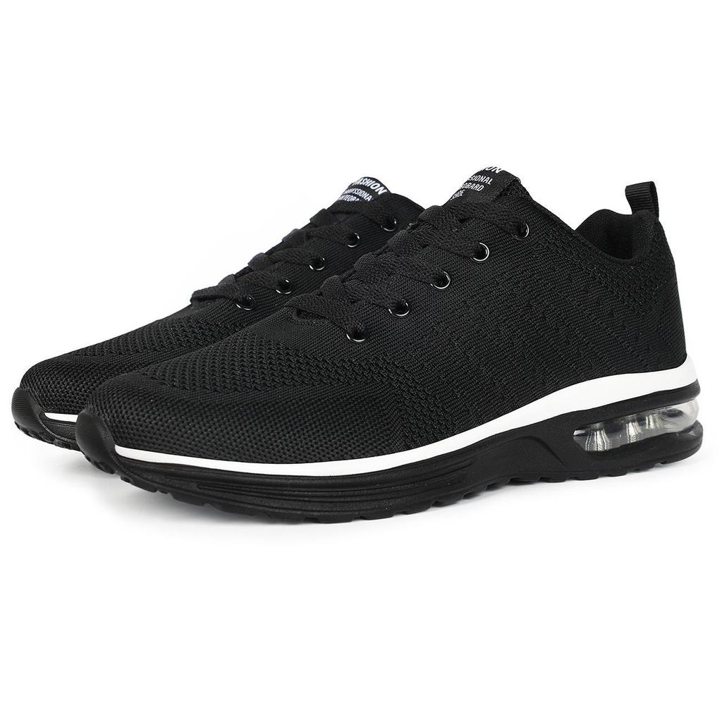 Large Size Men's Shoes, Sports and Leisure, Fly Woven Breathable and Lightweight Running Shoes, Air Cushion Couple's Shoes