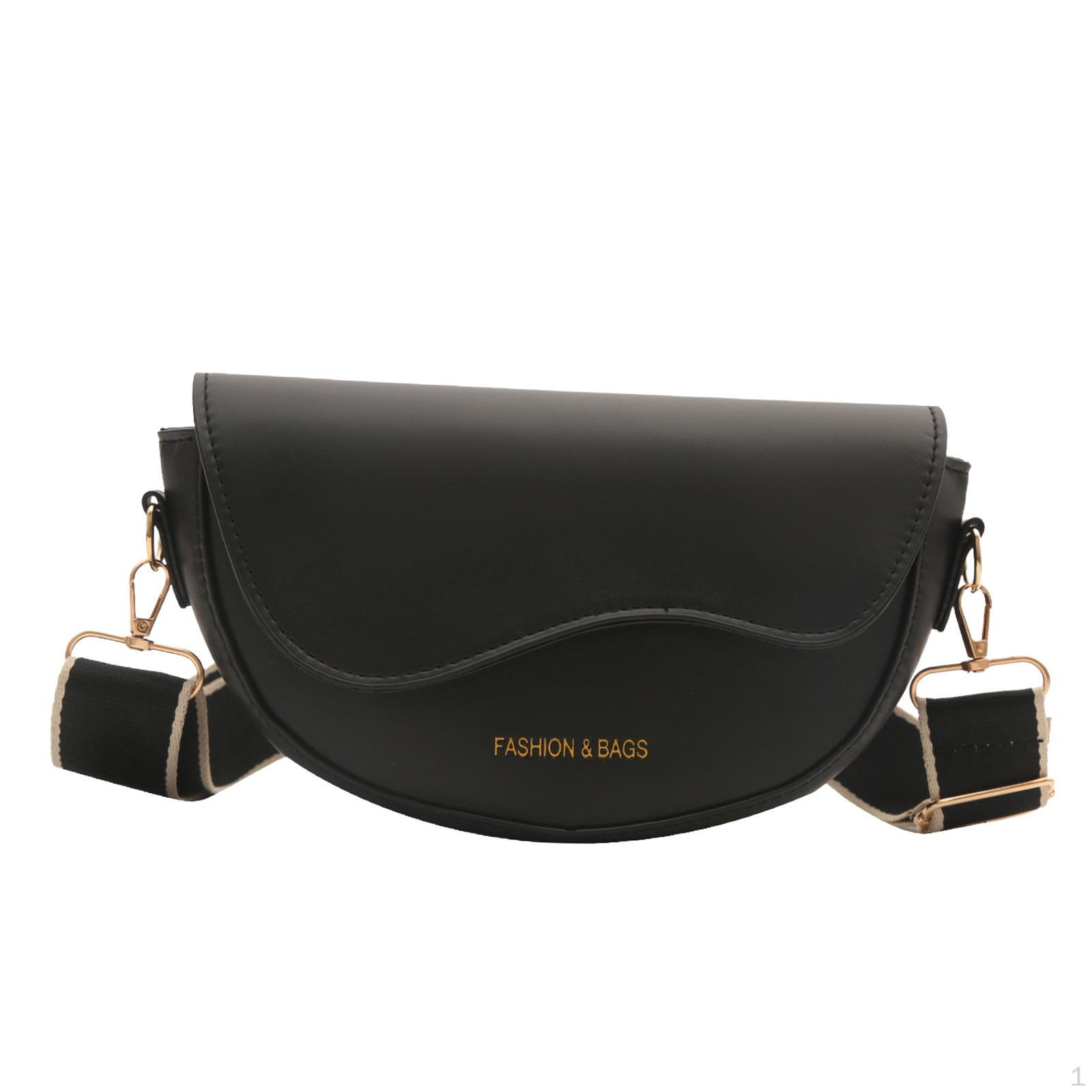 

Women Shoulder Bag Solid Color Underarm for Commuting Vacation Shopping чёрный