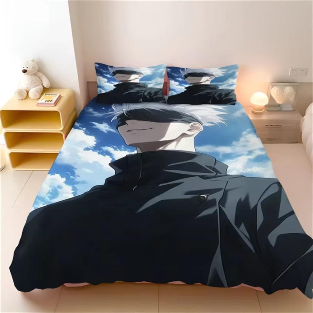 Jujutsu Kaisen Bedding Set Japan Famous Anime Duvet Cover Sets Comforter Bed Linen Twin Queen King Single Size Satoru Gojo