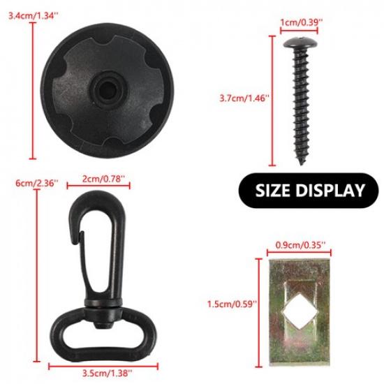 Cargo Hardware Kits Retaining Clip Anchors Screw Fixing Car Storage Mesh Net