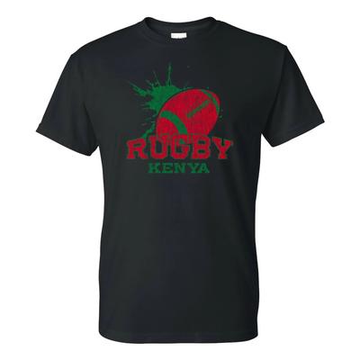 Kenia Rugby - Sommerspiele Fußballwettbewerb T-Shirt - Schwarz