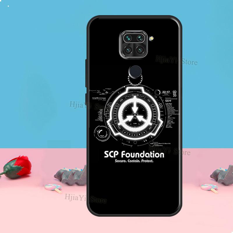 SCP Special Containment Case For Redmi Note 8 9 10 11 12 Pro Plus 10S 11S 12S Cover For Redmi 9C 10A 10C 12C Coque