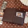 New PU  Simple Solid Color Dark Brown M5 Leather Binder Notebook Student Portable Memo Book Office Stationery