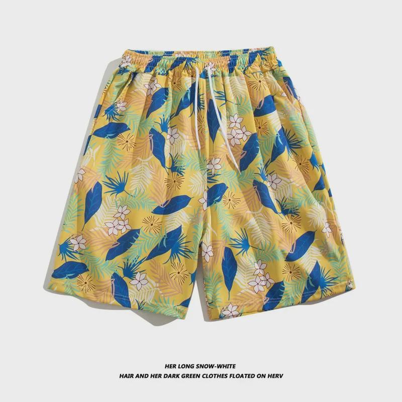 Couples' Quick-Dry Beach Shorts: Loose, Large Size, 5-Point Trunks for Seaside Vacations & Hot Springs