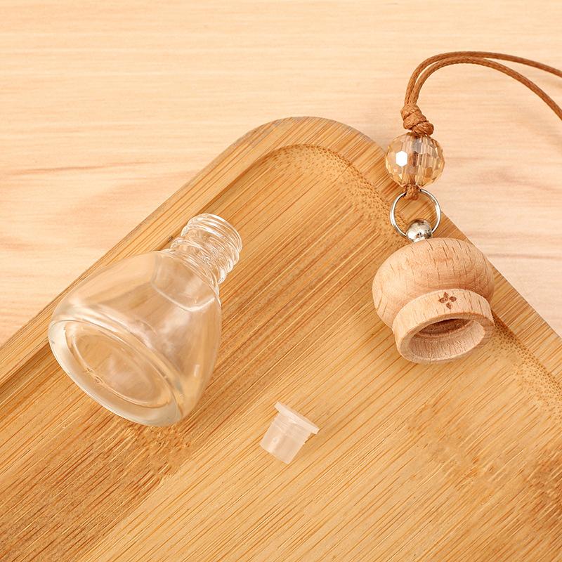 1Pc 8Ml Conical Flask Empty Bottle Car Pendant Car Essential Oil Diffuser Fragrance Air Freshener Scent Perfume Bottle Ornament