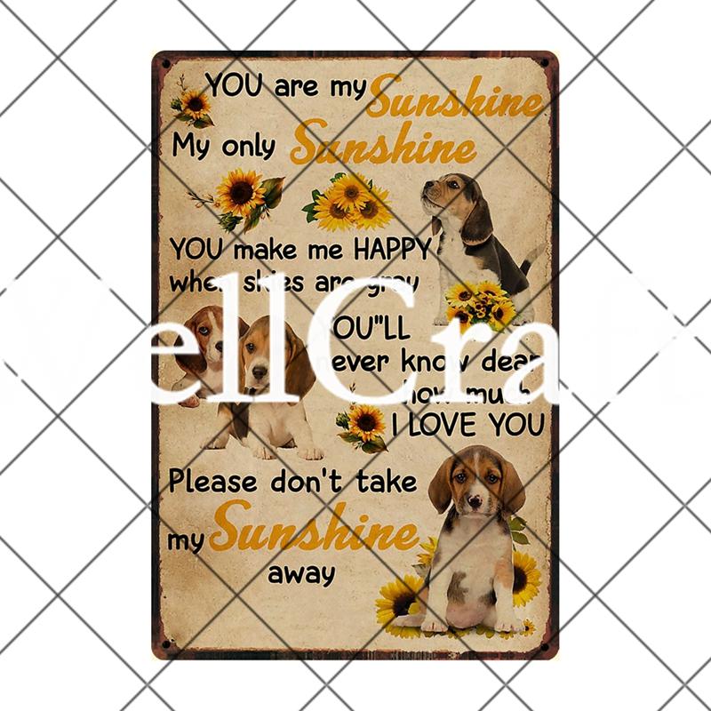 [ Wellcraft ]  Beagle Dog Are My Friend Beer Coffee Bath Shop Art Metal Tin Sign Wall  Poster Iron Painting Pub D-12 20*30 CM