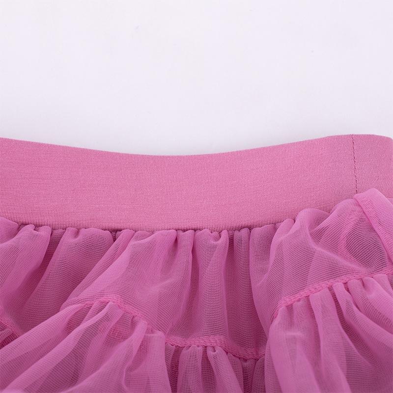 Second Generation Tulle Puffy Tutu Skirt - Spring/Summer Girls' Performance & Evening Princess Dress