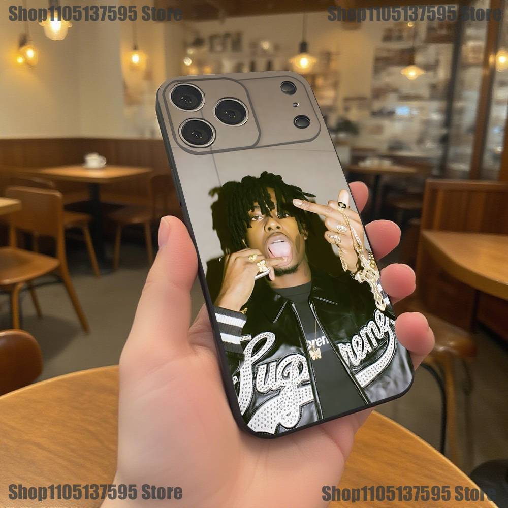I AM MUSIC Playboi C-Carti Phone Case For iPhone 17,16,15,14,13,12,11,Pro,XS,Max,XR,Plus,E,SE4,Mini Black Soft Cover