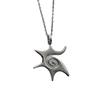 Jun'an Bohemian Golden Sun Pendant Necklace with Swirl Art Star Design