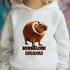Burbaloni Luliloli Italienisches Brainrot Meme Hoodies Sweatshirt Jungen Mädchen Lustiger Cartoon Hoodie Herbstmode Pullover Kinderkleidung