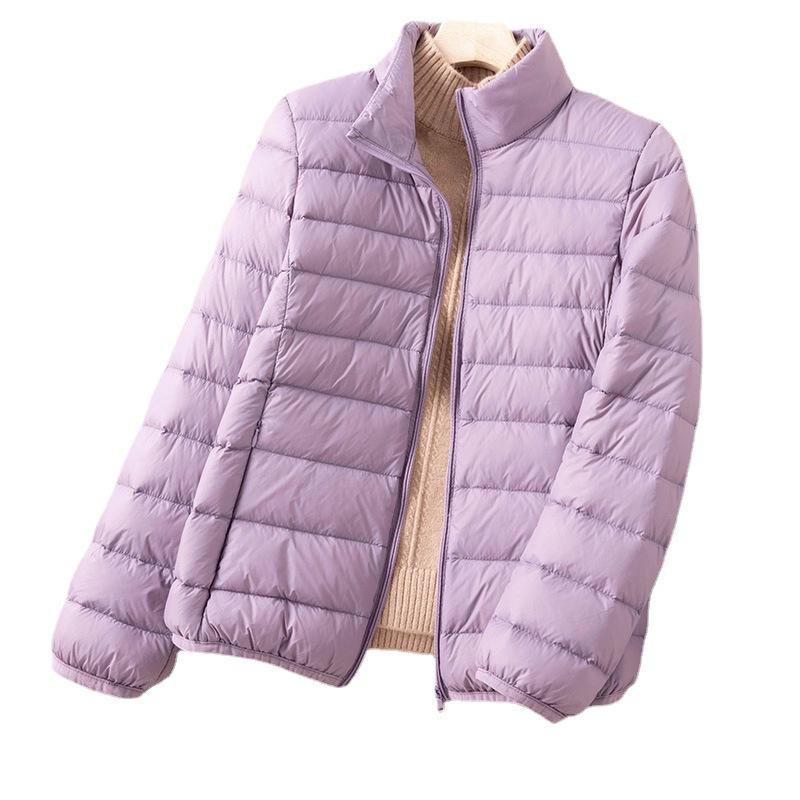 Light Down Jacket Women's New Autumn and Winter Down Duck Down Jacket Japanese and Korean Stand-up Collar Women's Down Jacket