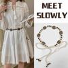 Metal Bohemian Waist Belt Wooden Waist Cord Dress Decoration Waist Chain  Leisure