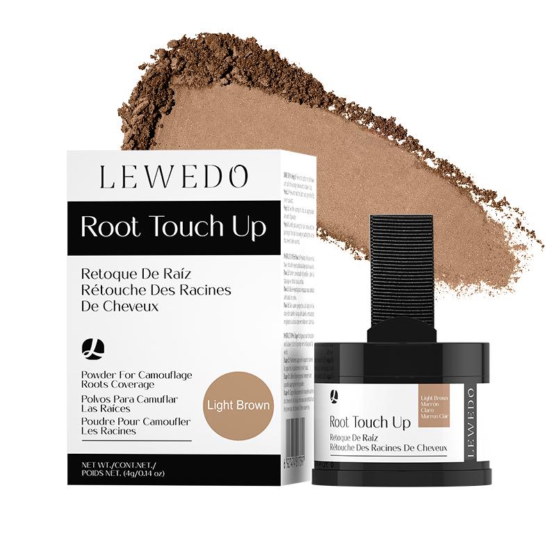 

LEWEDO Пудра для линии роста волос 4 г Черная Маскировка отросших корней Натуральная Мгновенная Водостойкая Пудра-тень для линии роста волос Консилер для волос Покрытие