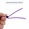 12PCS Purple Blue Hairdressing Styling Clamps Stainless Steel Hair Styling Clips  For Hairstyling