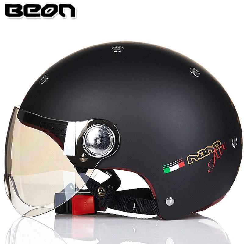 BEON B103 3C Certified Unisex Half Helmet for Motorcycles & Electric Scooters - All-Season Safety Helmet