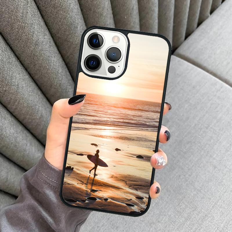 California Surfing Waves Phone Case For iPhone 17 Air 16 16e 15 13 14 Pro Max 11 12 Plus 2022 MAX Shell Cover Coque