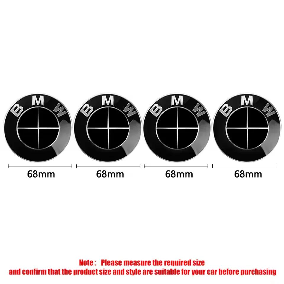 NEOW3 For BMW E39 E46 E90 E60 E87 E53 F10 F20 F30 M X3 X5 X6 Accessories 4Pc 68mm 56mm Wheel Center Caps Emblem Badge 50th Anniversary