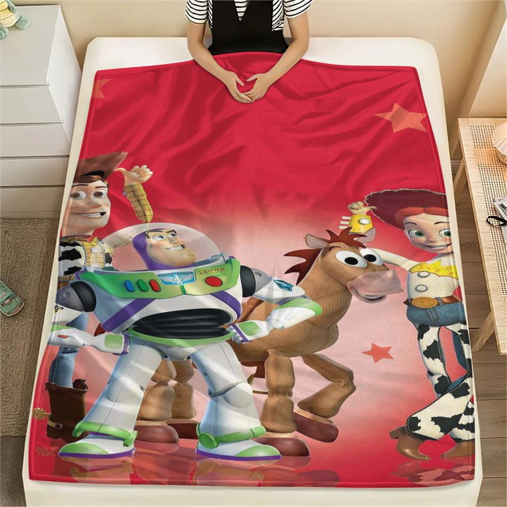 Toy Story Woody Character Print Blanket Suitable For All Seasons Home Decor Digital Printing Office Rest Blanket Machine Washable
