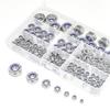 180Pcs Nylon Lock Nut Set DIN985 Lenny Metal Lock Nut Box M3M4M5M6-M12