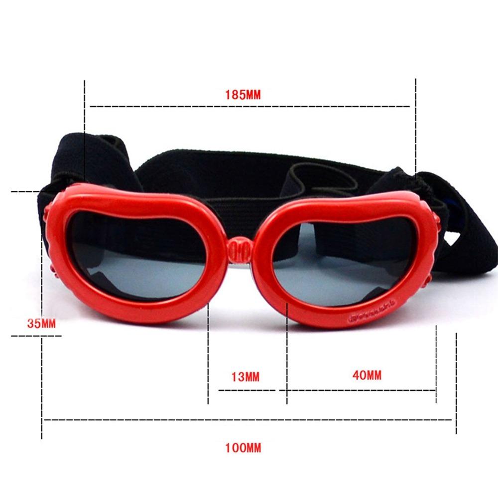 Hundesonnenbrille, UV-Schutzbrille, Schutzbrille mit verstellbarem Riemen, wasserdichte Outdoor-Haustierbrille