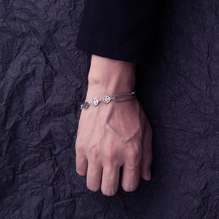 

Подвеска-смайлик OT: Легкая Роскошь Хип-Хоп Титановая Сталь Цепь для Мужчин и Женщин